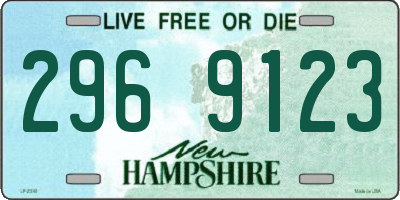 NH license plate 2969123