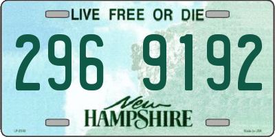 NH license plate 2969192