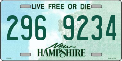 NH license plate 2969234