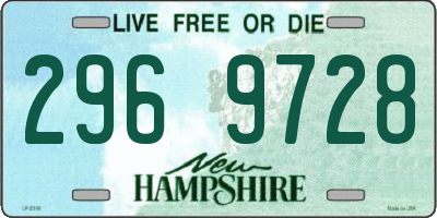 NH license plate 2969728