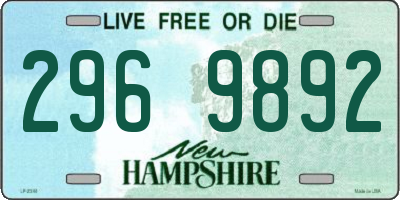 NH license plate 2969892