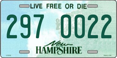NH license plate 2970022