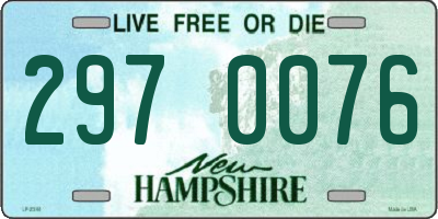 NH license plate 2970076