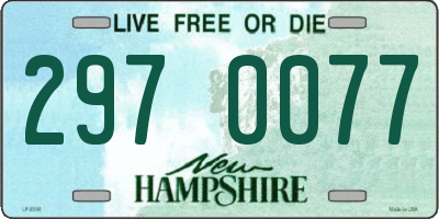 NH license plate 2970077