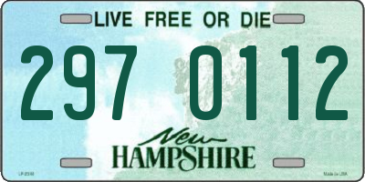 NH license plate 2970112