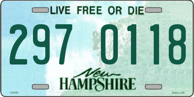 NH license plate 2970118