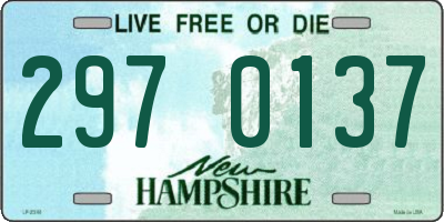 NH license plate 2970137