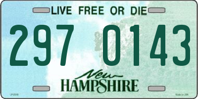 NH license plate 2970143