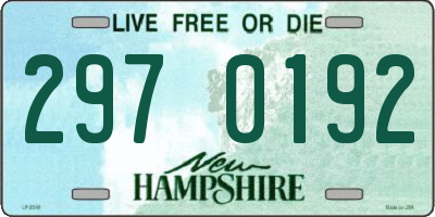 NH license plate 2970192