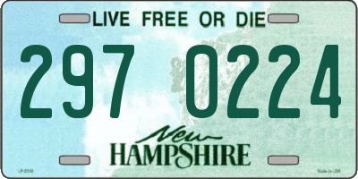 NH license plate 2970224