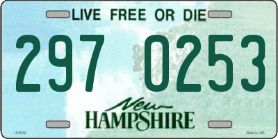 NH license plate 2970253