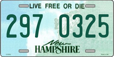 NH license plate 2970325