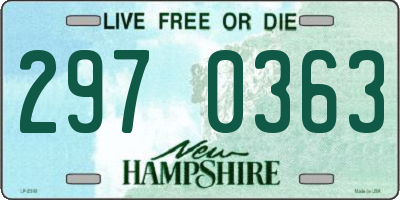 NH license plate 2970363