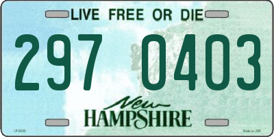 NH license plate 2970403