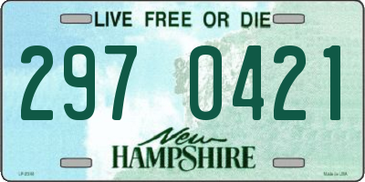 NH license plate 2970421