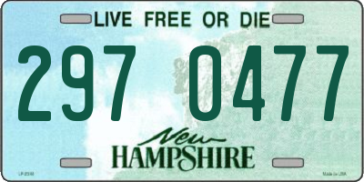 NH license plate 2970477