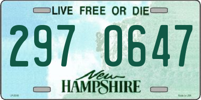 NH license plate 2970647