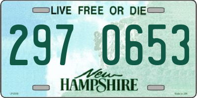 NH license plate 2970653