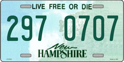 NH license plate 2970707