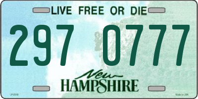 NH license plate 2970777