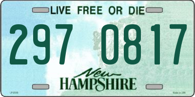 NH license plate 2970817