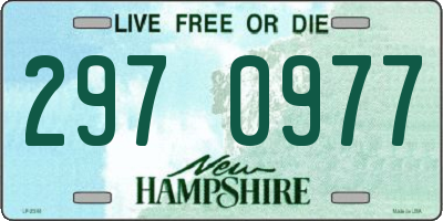 NH license plate 2970977