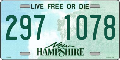 NH license plate 2971078