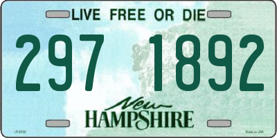 NH license plate 2971892