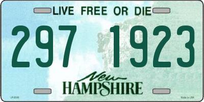 NH license plate 2971923