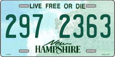 NH license plate 2972363