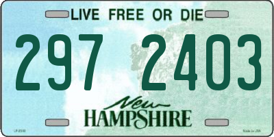 NH license plate 2972403