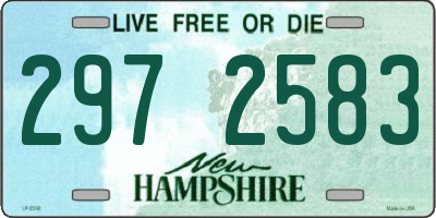 NH license plate 2972583