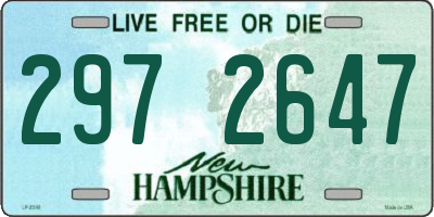 NH license plate 2972647