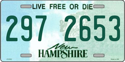 NH license plate 2972653