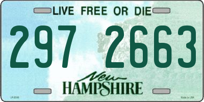 NH license plate 2972663