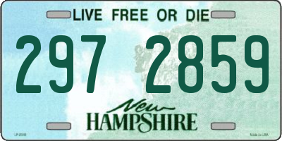 NH license plate 2972859