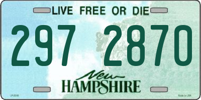 NH license plate 2972870