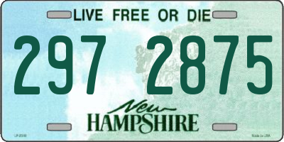 NH license plate 2972875