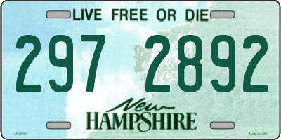NH license plate 2972892