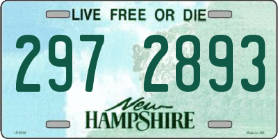 NH license plate 2972893
