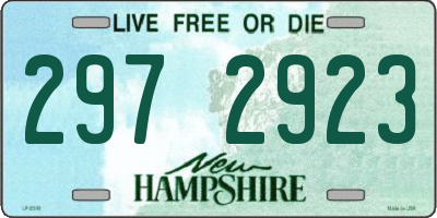 NH license plate 2972923