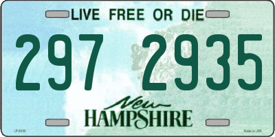 NH license plate 2972935
