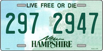 NH license plate 2972947
