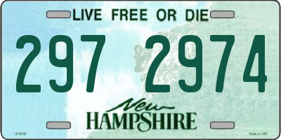 NH license plate 2972974