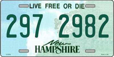 NH license plate 2972982