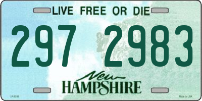 NH license plate 2972983