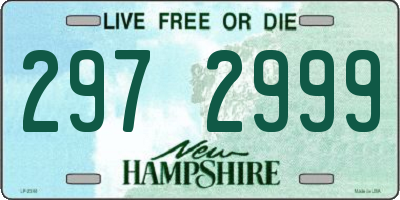 NH license plate 2972999