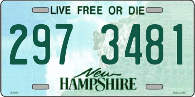 NH license plate 2973481