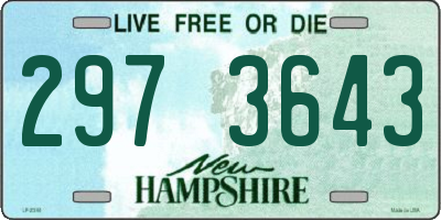 NH license plate 2973643