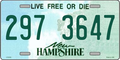 NH license plate 2973647